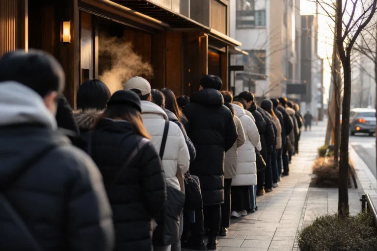 Somunnan Gamjatang waiting line in Seongsu Seoul