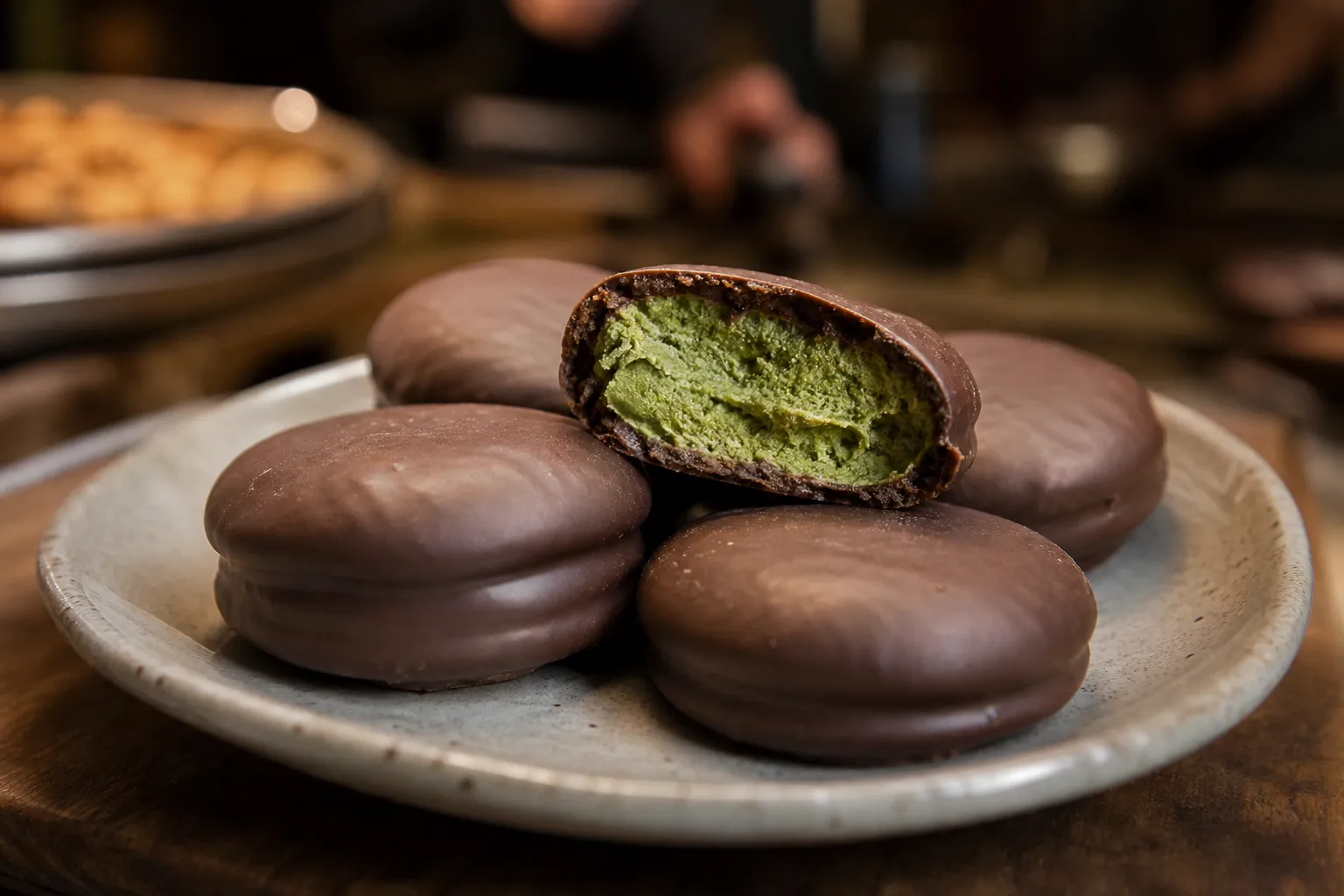 Gwangjang Market Sooks Choco Pie Seoul mugwort chocolate pie