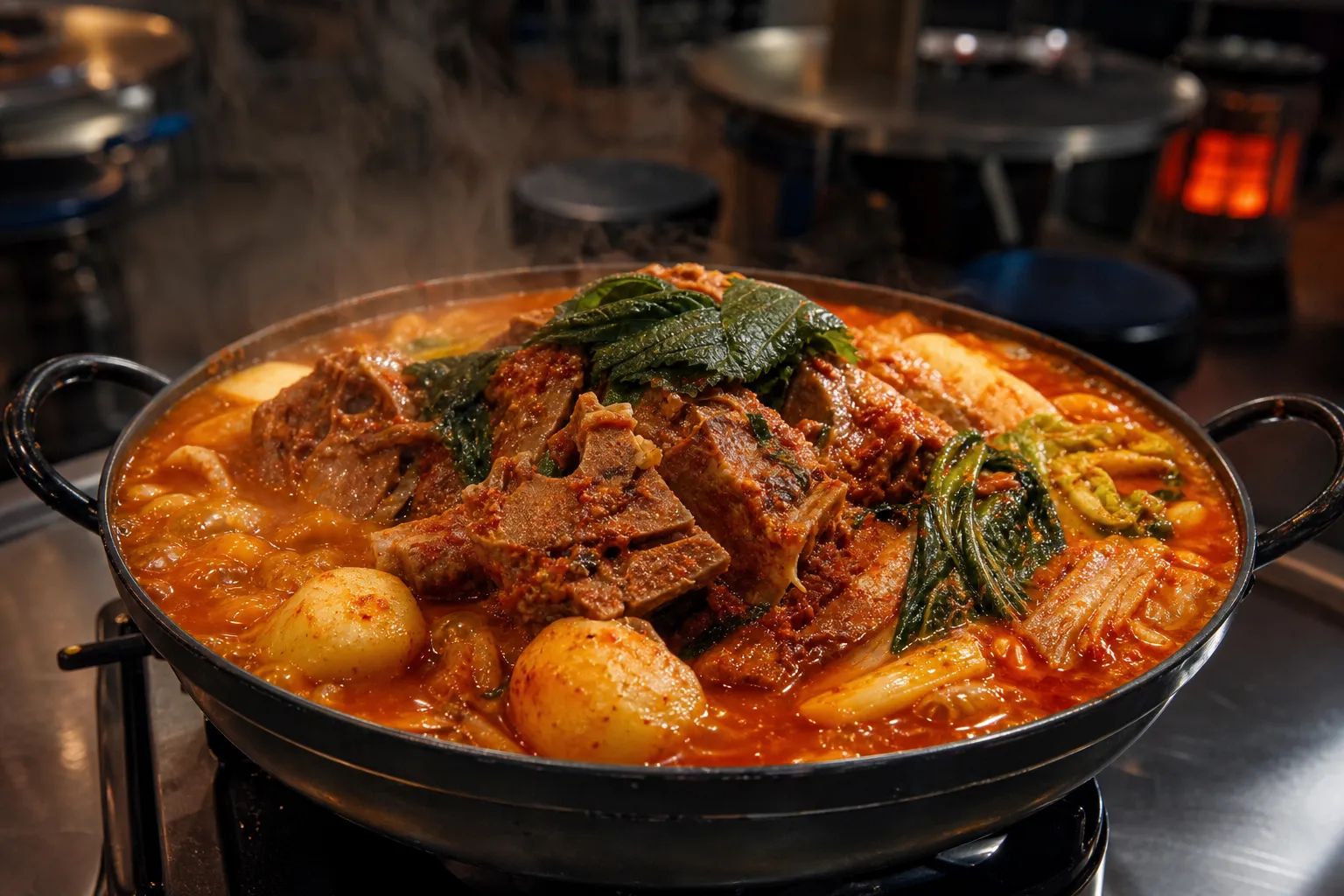 Balhae Gamjatang Live Today Euljiro cauldron gamjatang spotlight