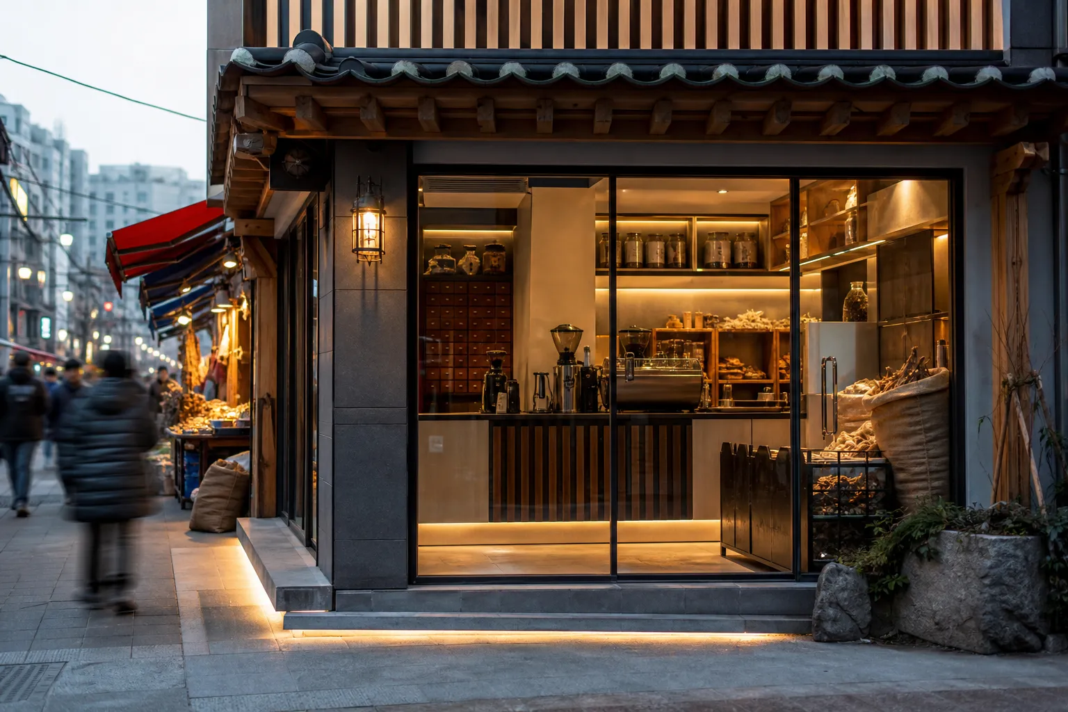 Coffee Hanyakbang Cheongnyangni Gyeongdong Market branch concept