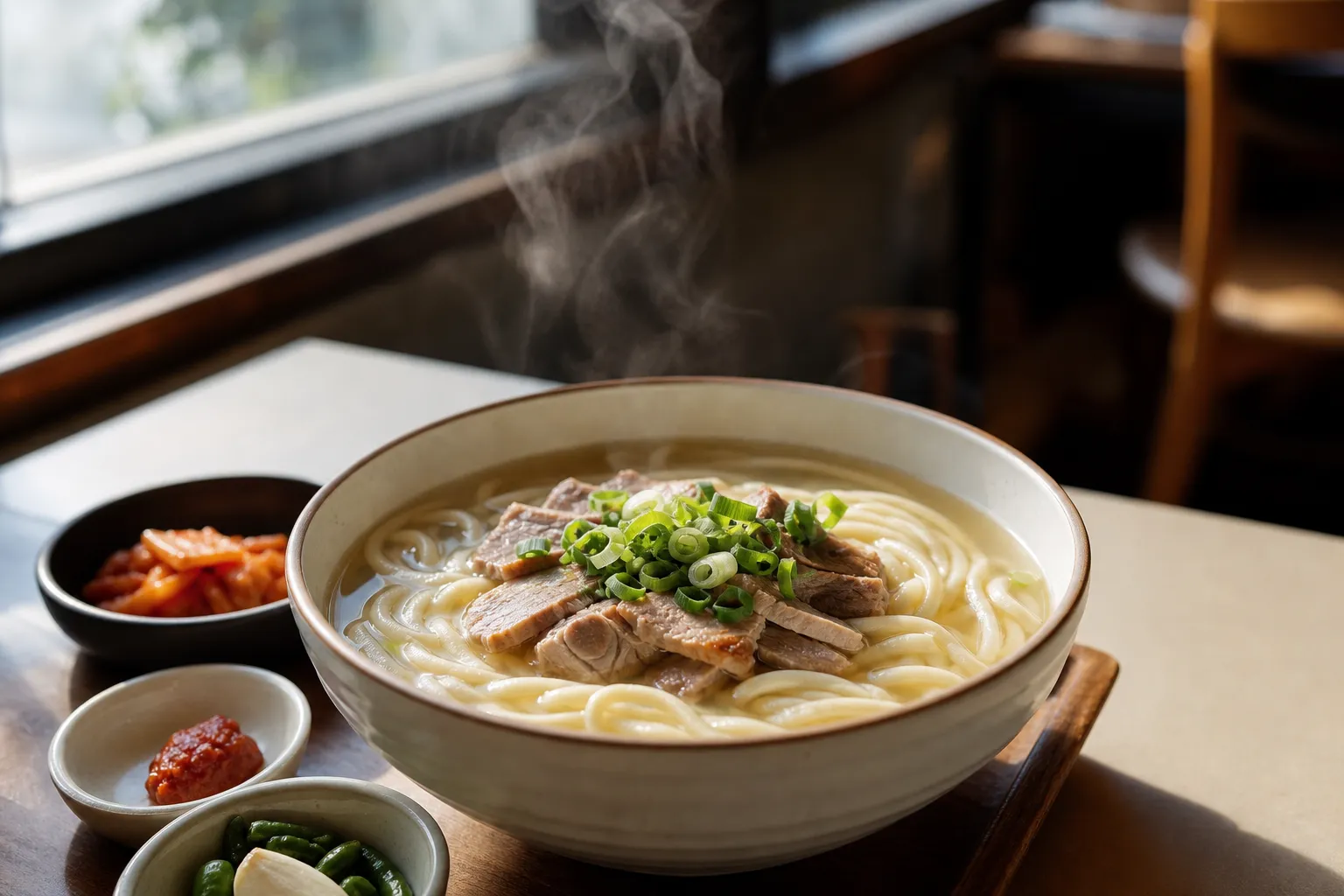 Golmak Sikdang breakfast in Jeju meat noodles