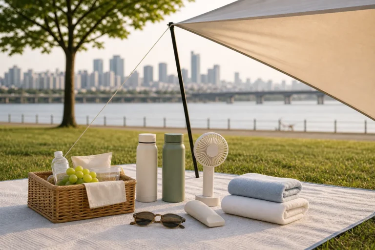 Han River picnic heatwave packing guide Seoul summer heat essentials