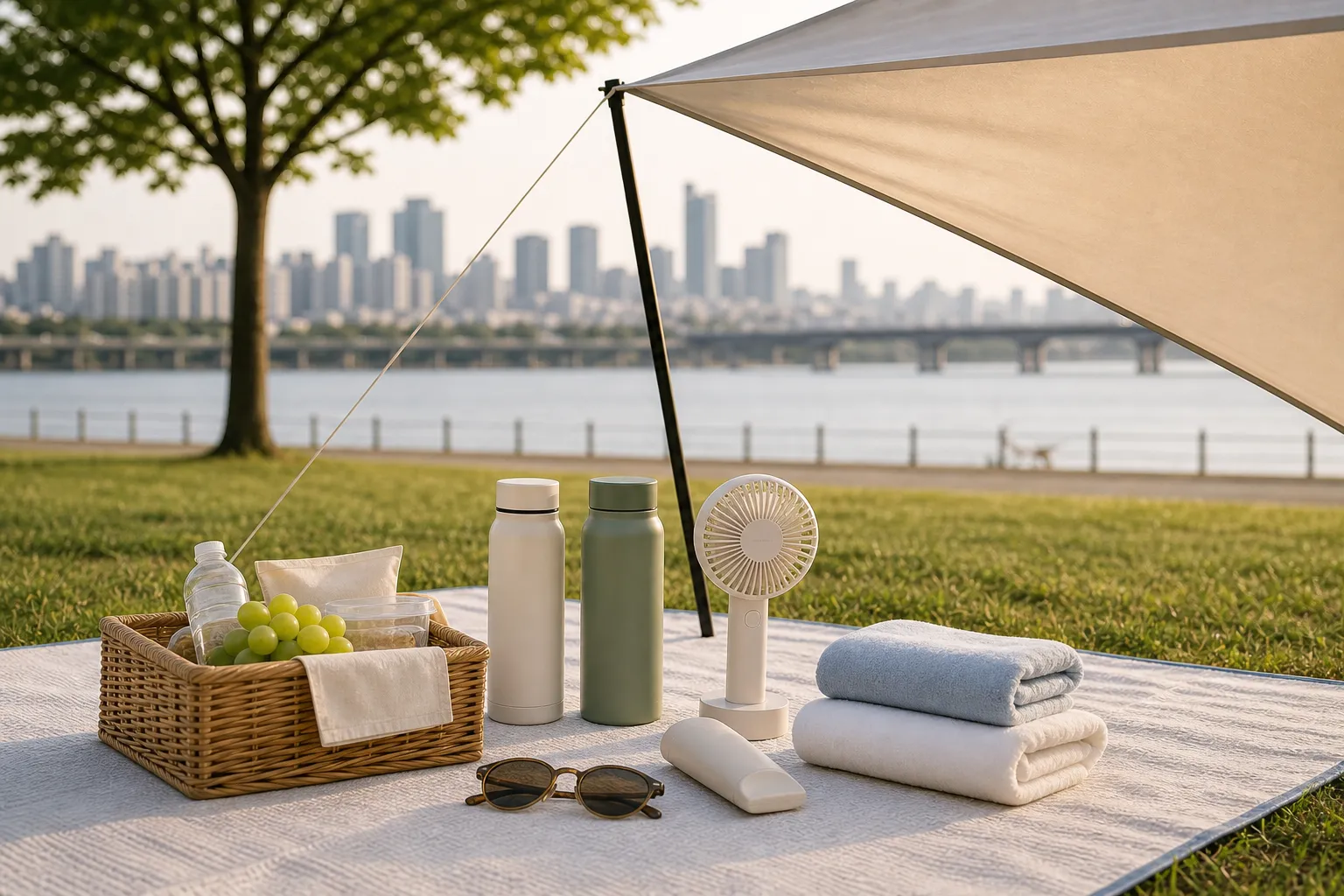Han River picnic heatwave packing guide Seoul summer heat essentials