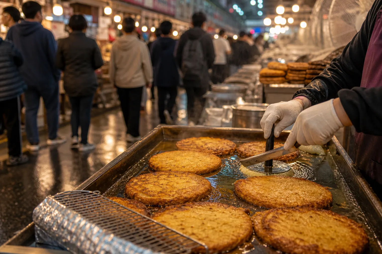 Gwangjang Bindaetteok Queue Guide Seoul classic market