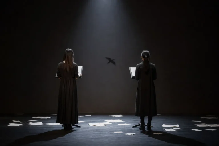 Han Kang’s We Do Not Part Oiseau Festival d’Avignon stage concept