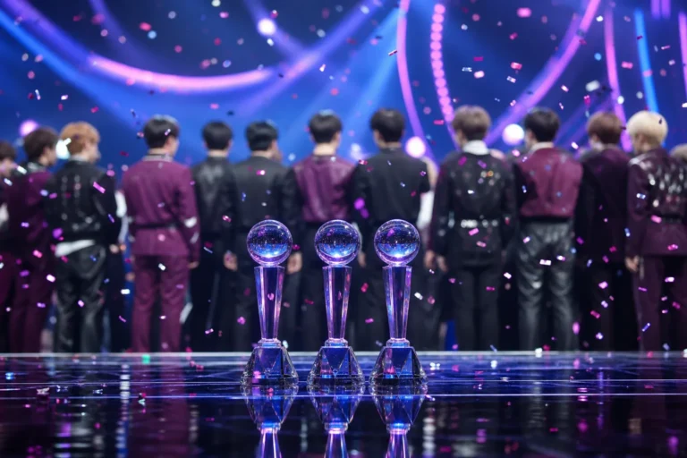 I.O.I Suddenly Secures Triple Crown on MBC Show! Music Core stage concept