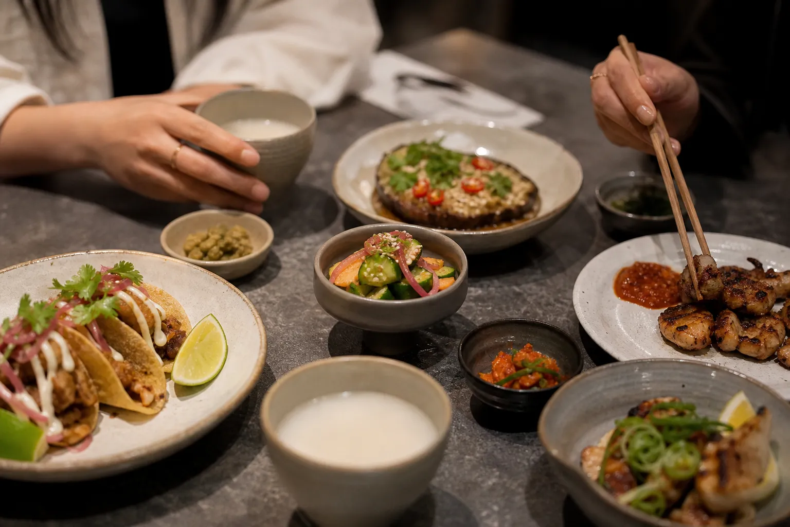 Gyeongridan Hidden Eats makgeolli pairing and taco route
