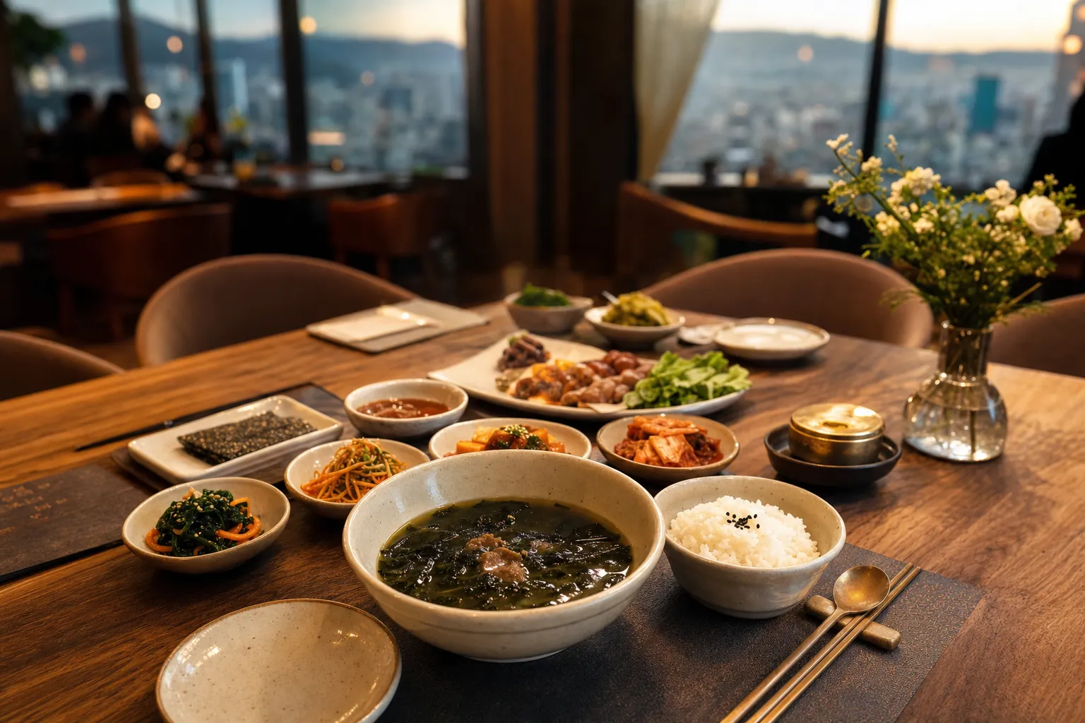 오일제 7월 생일상 Seoul Yongsan Friday evening meal concept