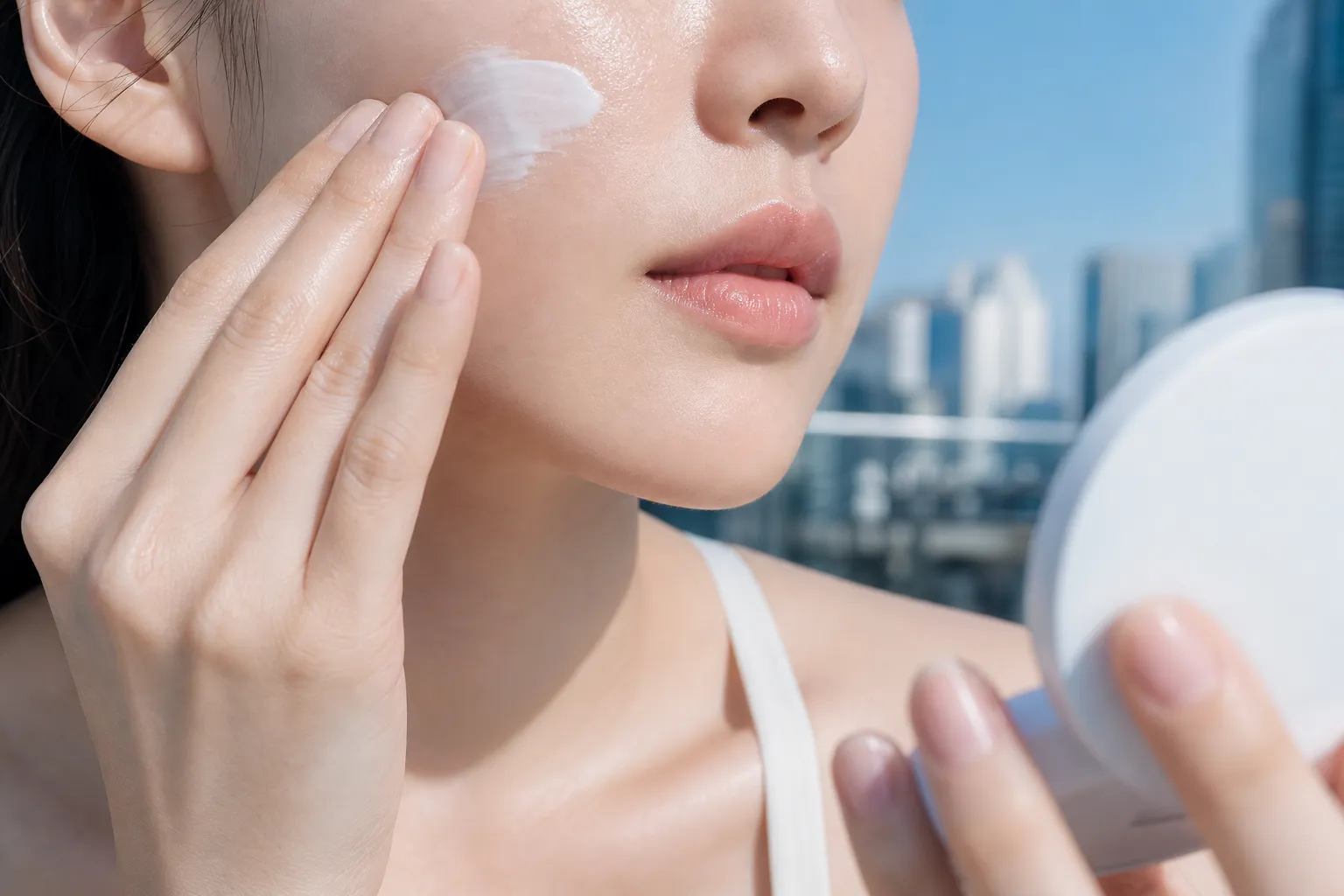 Cooling Sunscreen Becomes the Sharpest Signal in K-Cooling Beauty 2 쿨링 선크림 Seoul K-beauty heat-care trend