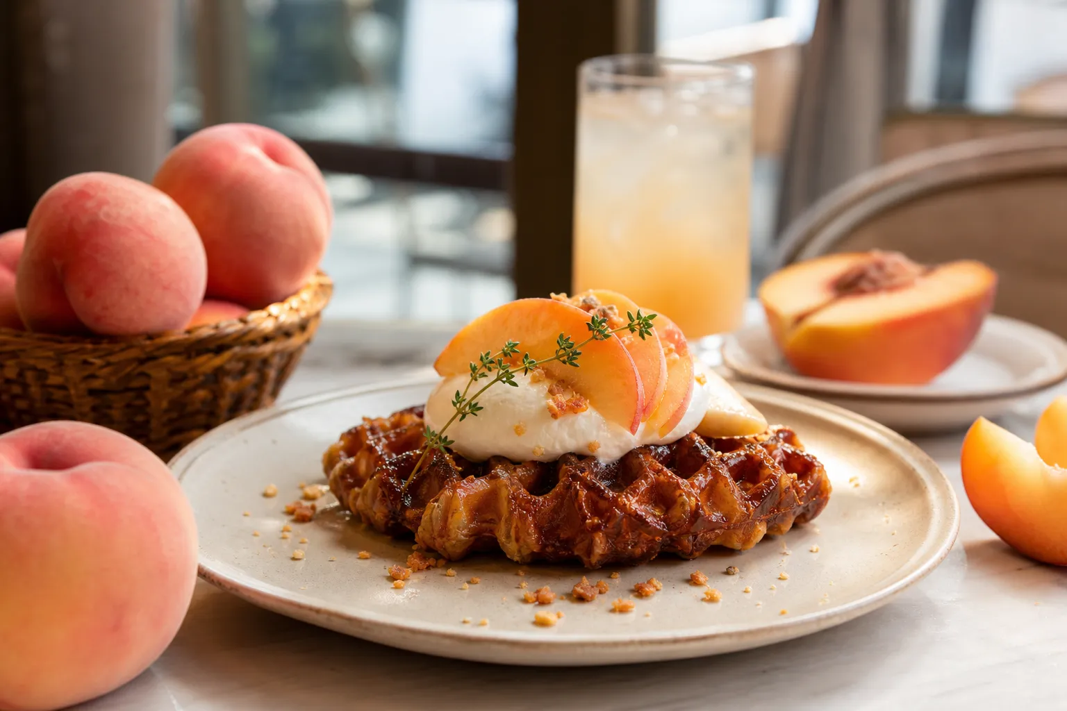 Bangchuri Peach Croffle: What to Know About the Summer Pop-Up Menu 2 Bangchuri peach croffle Gwangjin-gu Seoul dessert trend