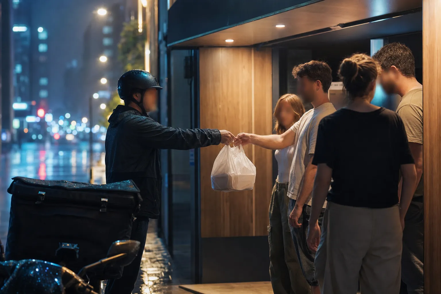 foreign tourists ordering chicken delivery in Seoul