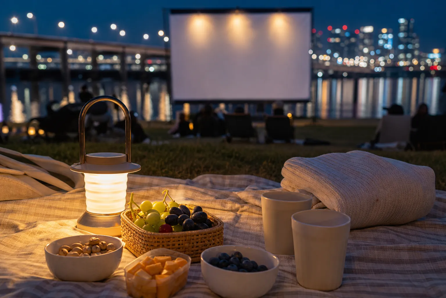 Han River Night Film Festival 2026: August Outdoor Cinema Guide for a Han River Night Picnic 2 Han River Night Film Festival 2026 picnic setup near Seoul outdoor cinema venue