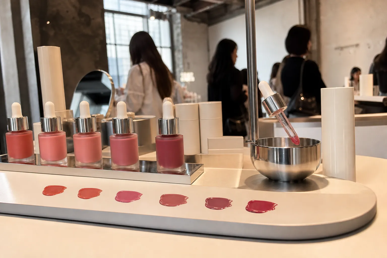 NARS Seongsu pop-up Insatiable Liquid Blush shade testing guide
