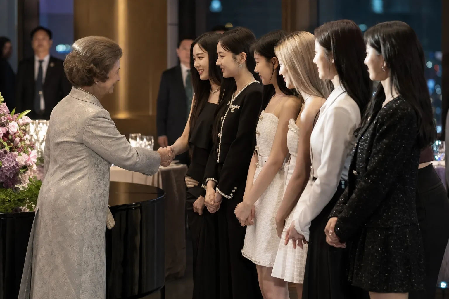 앤 공주 엔믹스 만남 Seoul Korea UK reception concept