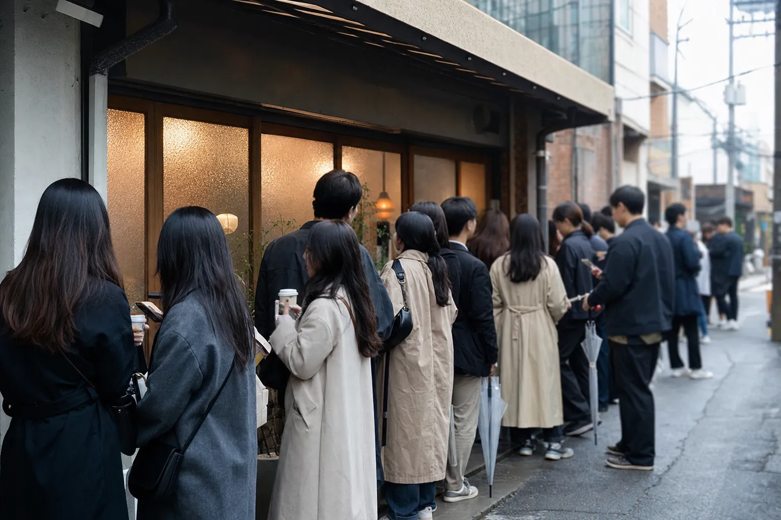 소문난감자탕 대기줄 Seongsu lunch crowd