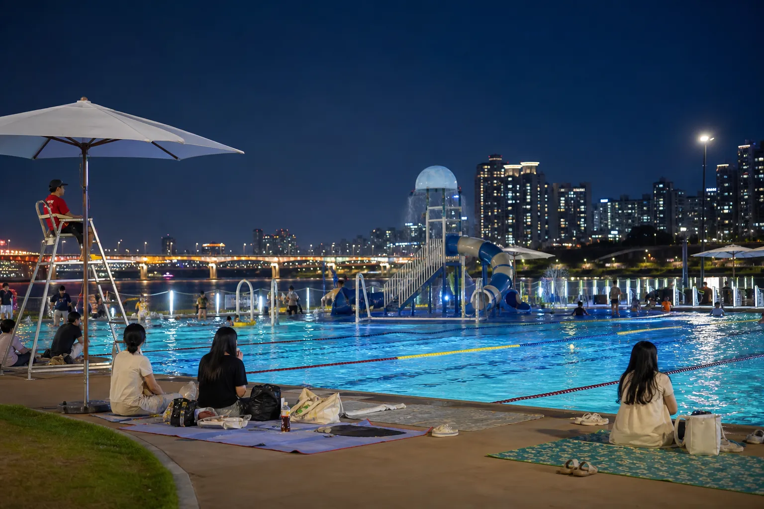 Hangang night swimming pools dates hours fees Seoul