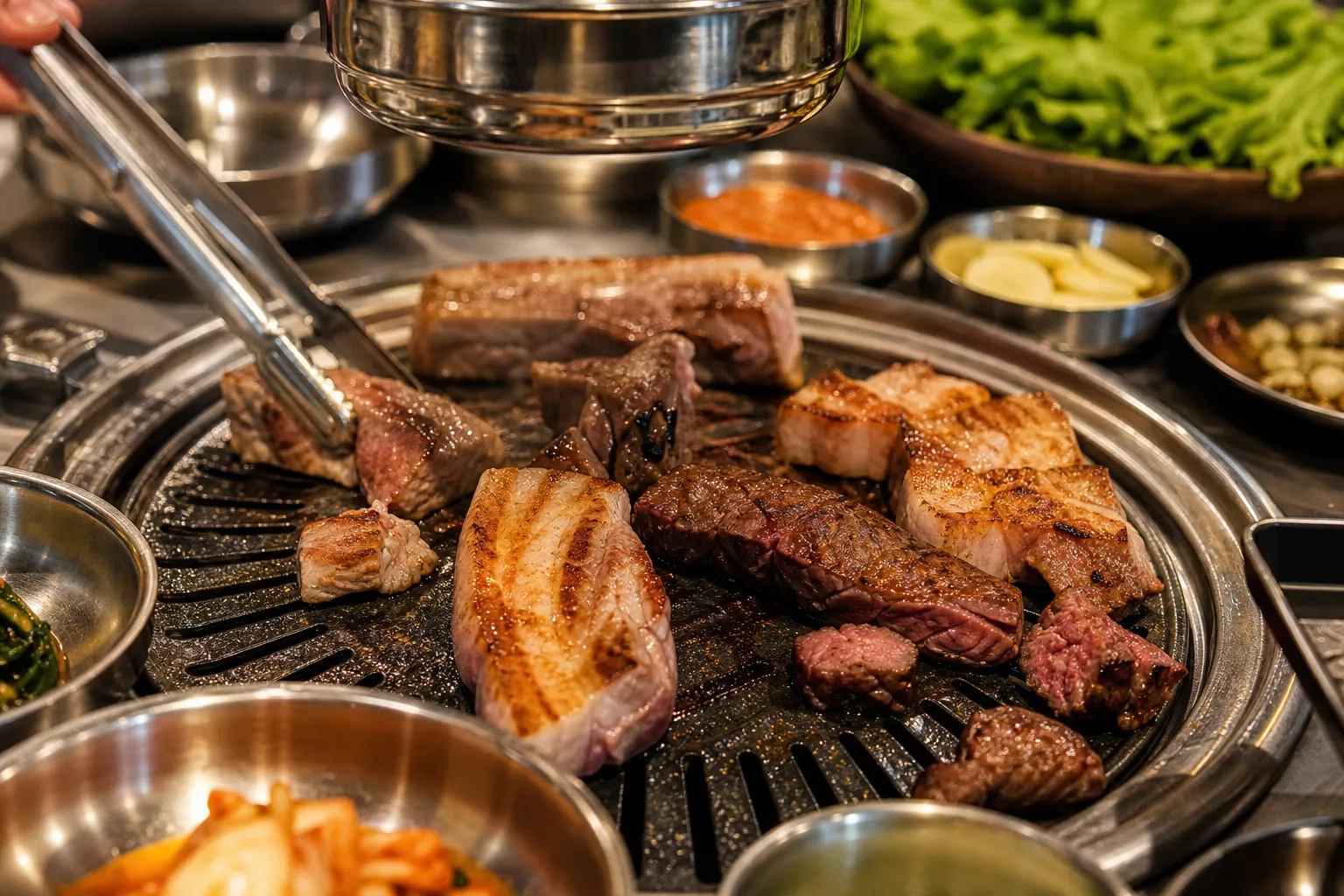Jeongyukdo near Hapjeong Station Exit 5 barbecue highlights