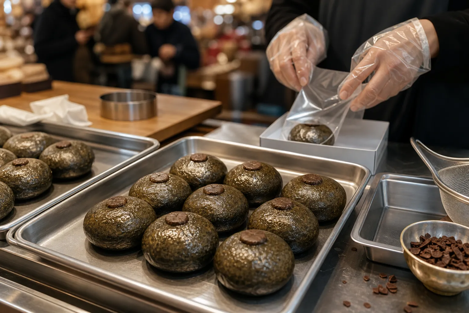 Gwangjang Market Sooks Choco Pie: Seoul’s Market Dessert with Gwangju Roots 2 Gwangjang Market Sooks Choco Pie Seoul dessert counter