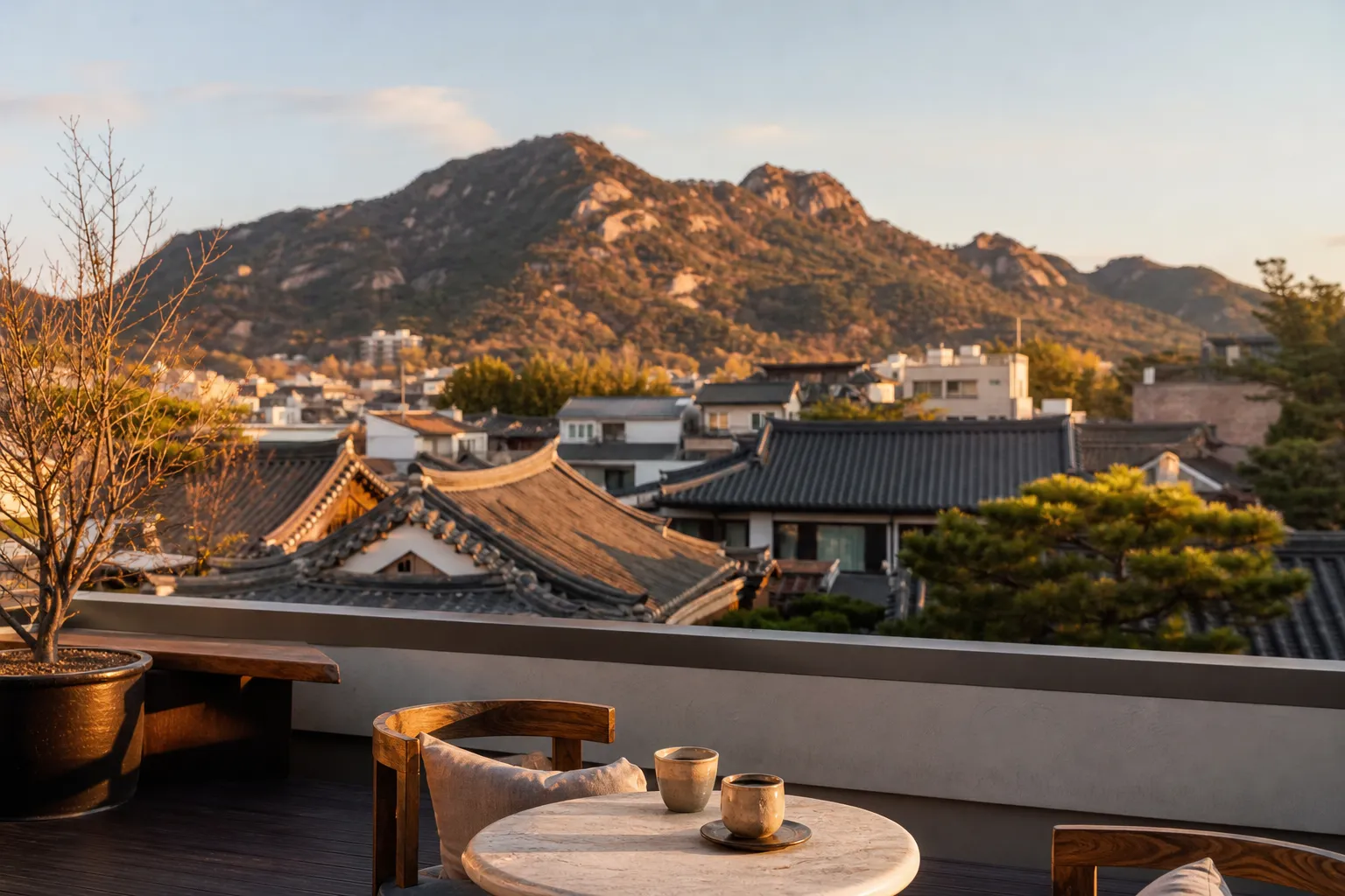Daechung Park’s Inwangsan View: A Seochon Inwangsan Cafe for Coffee, Rooftop Scenery, and Quiet Design 2 Daechung Park’s Inwangsan View Seochon rooftop cafe scenery
