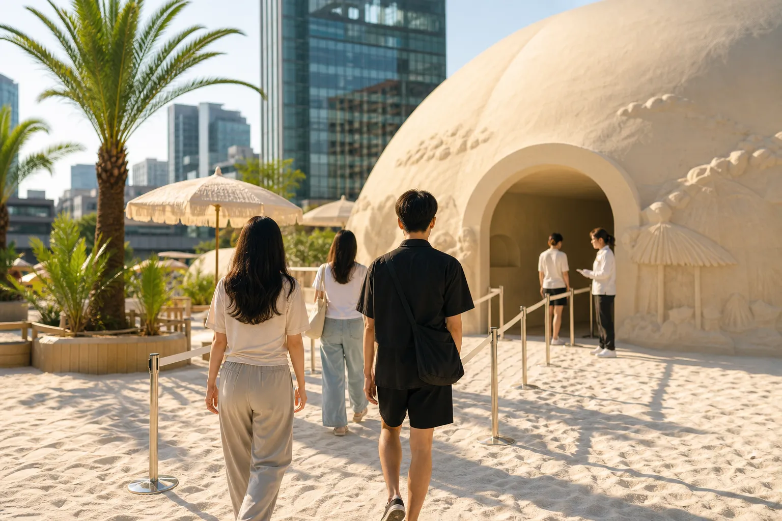 샌드아지트 예약 Seoul Summer Beach Gwanghwamun Sand Dome guide