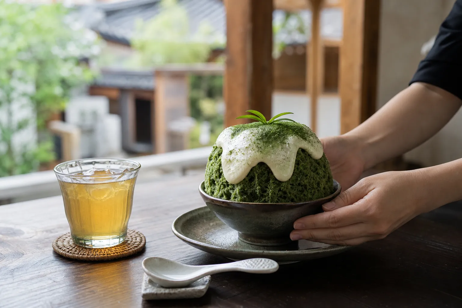 OSULLOC Bukchon Hallasan Matcha Bingsu Guide: Where to Try the Seasonal Dessert 2 OSULLOC Tea House Bukchon Hallasan Matcha Bingsu Seoul cafe