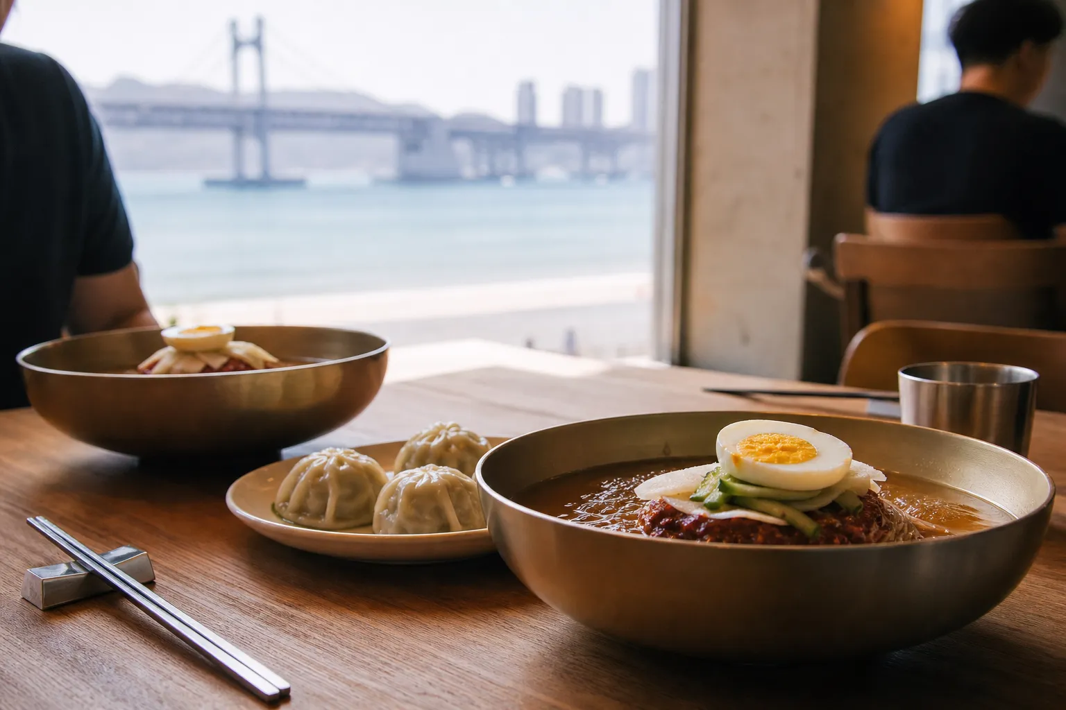 Dongmyeonsik Milmyeon Gwangalli: Ocean-View Milmyeon Near Gwangalli Beach 2 Dongmyeonsik Milmyeon Gwangalli milmyeon and dumplings in Busan