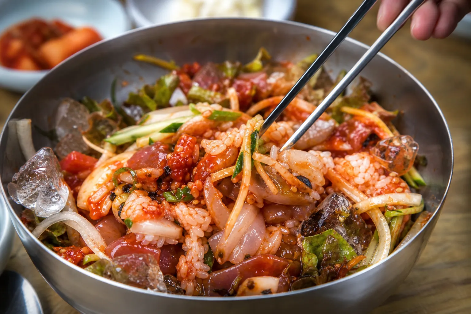 Chungmuro Yeongdeok Hoesikdang mulhoe rice Pohang style