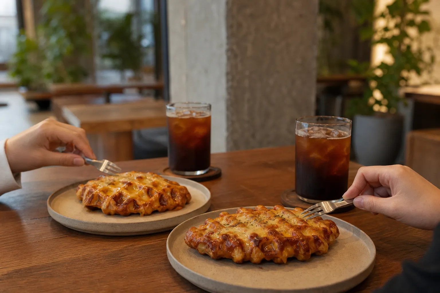 Seongsu-dong brown cheese croffle cafe near Seoul Forest