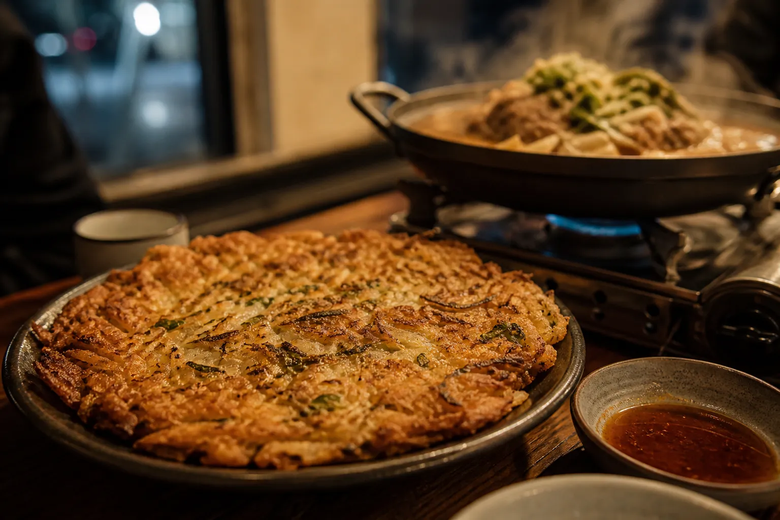 Songgane Gamjatang Gamjajeon: A Yeonnam Side Dish in a 1988 Gamjatang Institution 2 Songgane Gamjatang gamjajeon side dish in Yeonnam Seoul