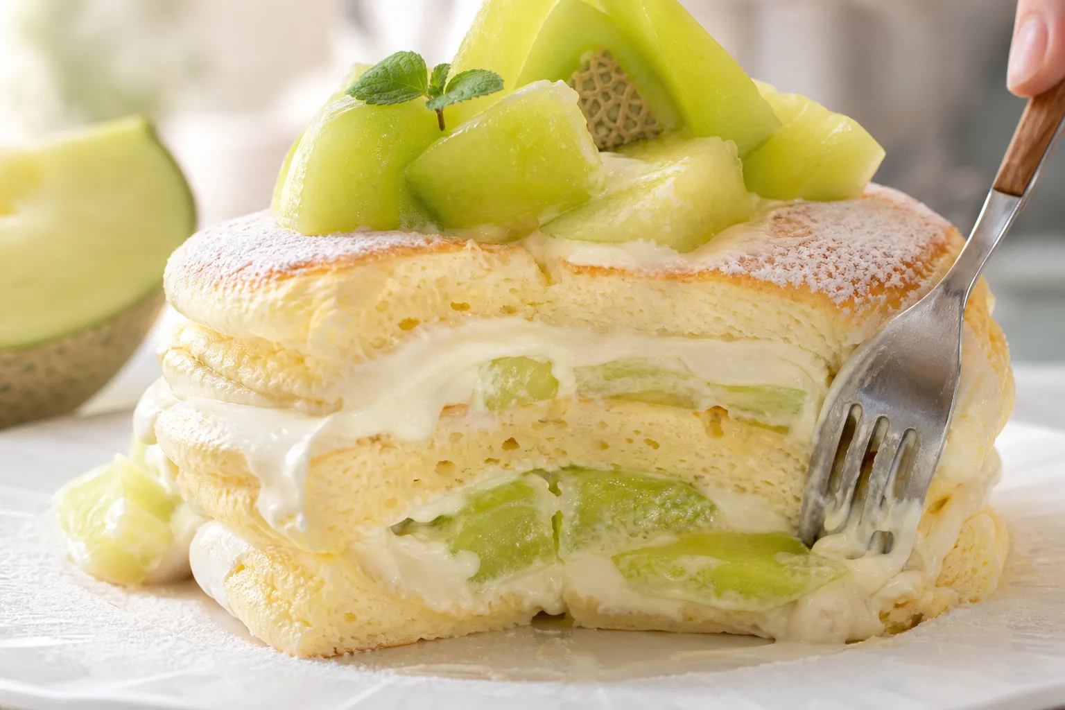 Yeonnam melon souffle pancakes summer dessert guide