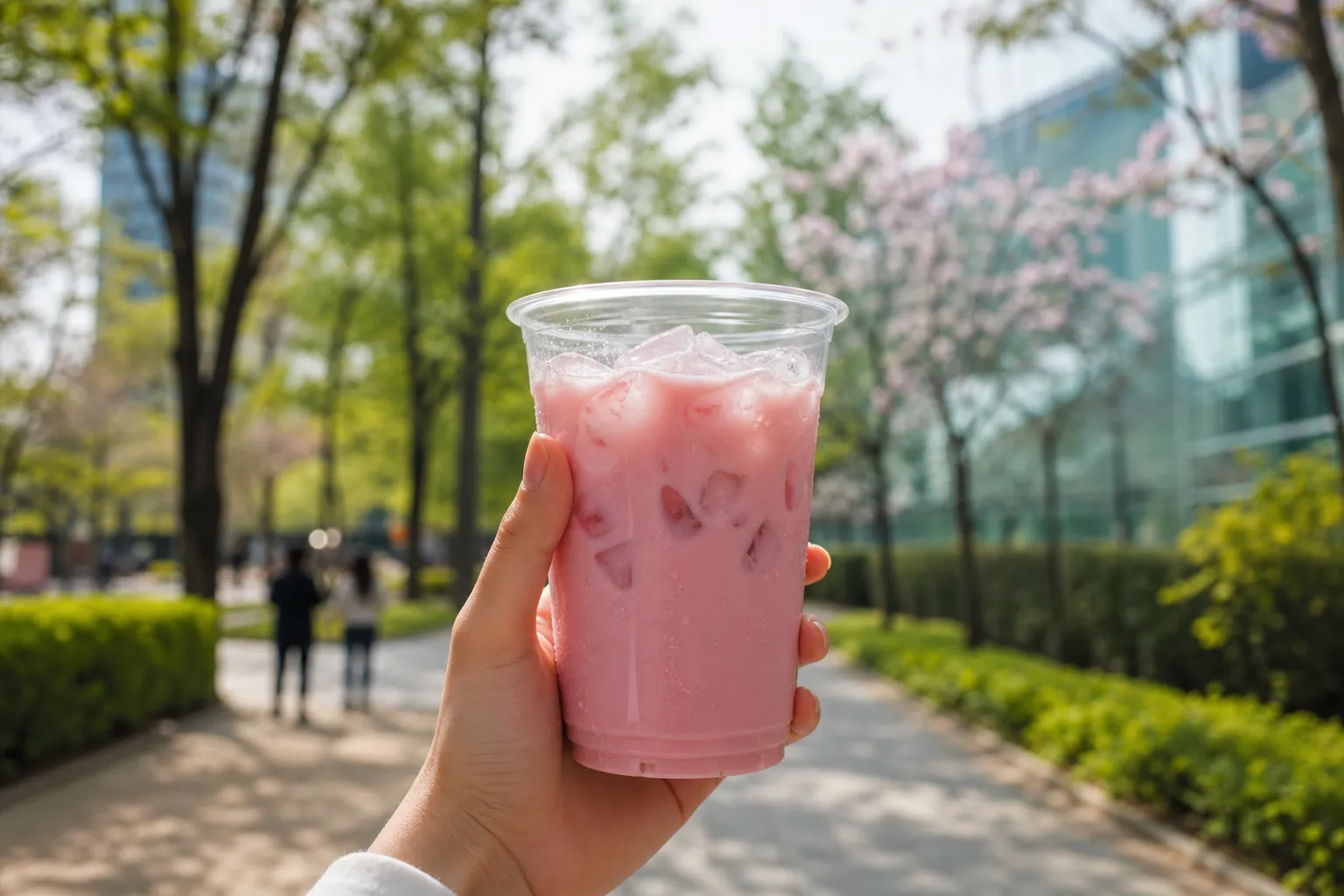 The Coffee Seongsu Pink Iced Latte: A Spring-Only Hibiscus Latte in Seoul Forest 3 The Coffee Seongsu Pink Iced Latte Seoul Forest spring cafe trend