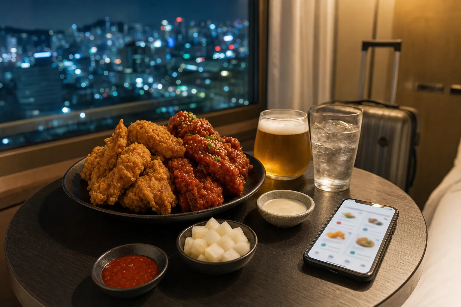 K-delivery chicken late-night eating foreign tourists Korea