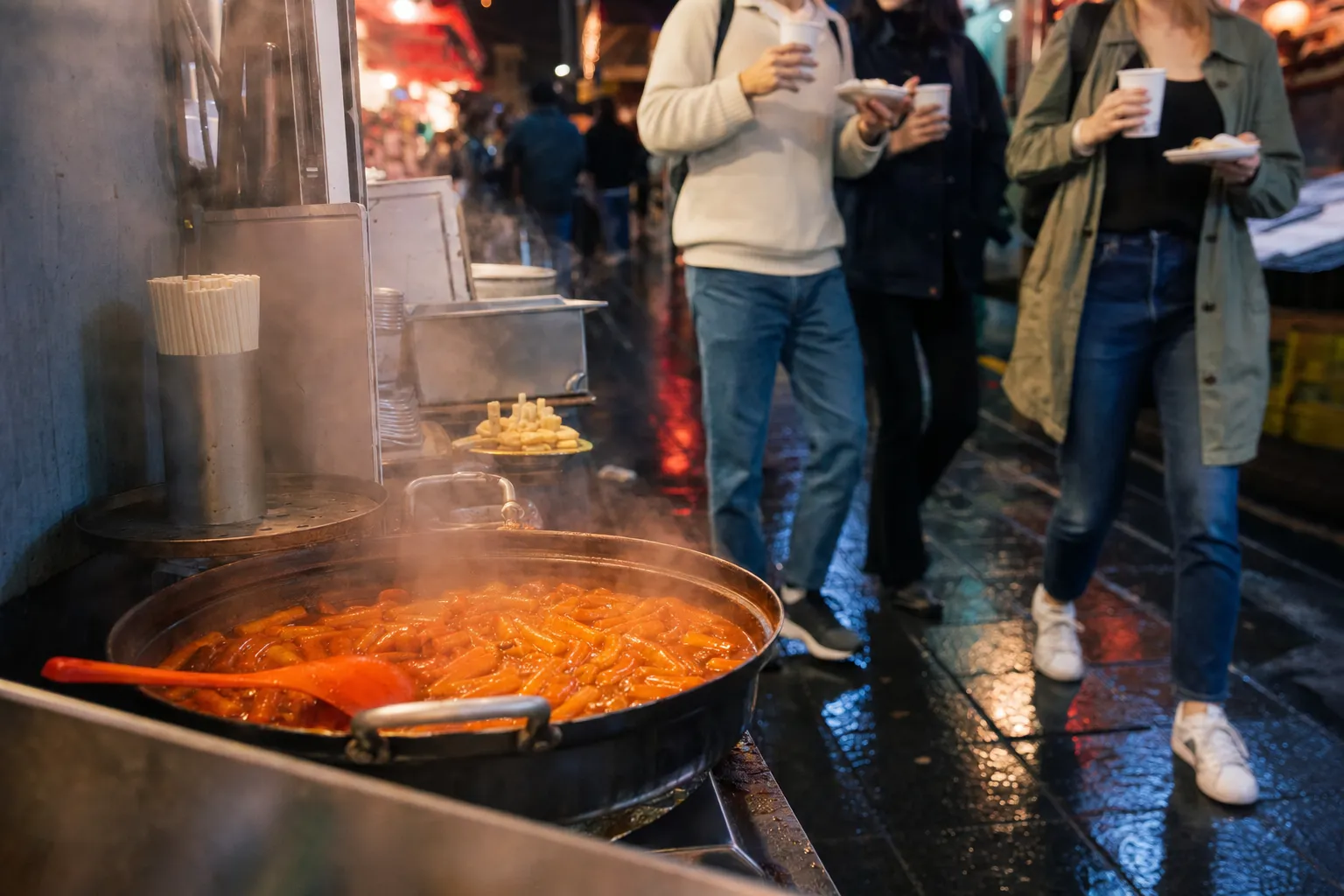 신당동 떡볶이 골목 외국인 관광객 Seoul K-culture food scene