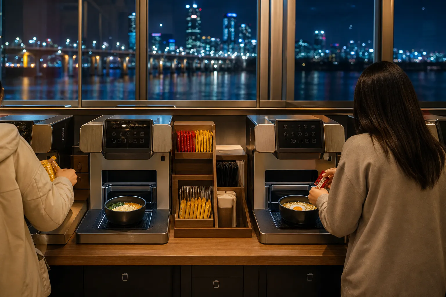 Han River Ramen Machine Guide: What the Self-Cooking Device Is and Why It Is Expanding 3 한강라면 기계 Seoul convenience store food trend