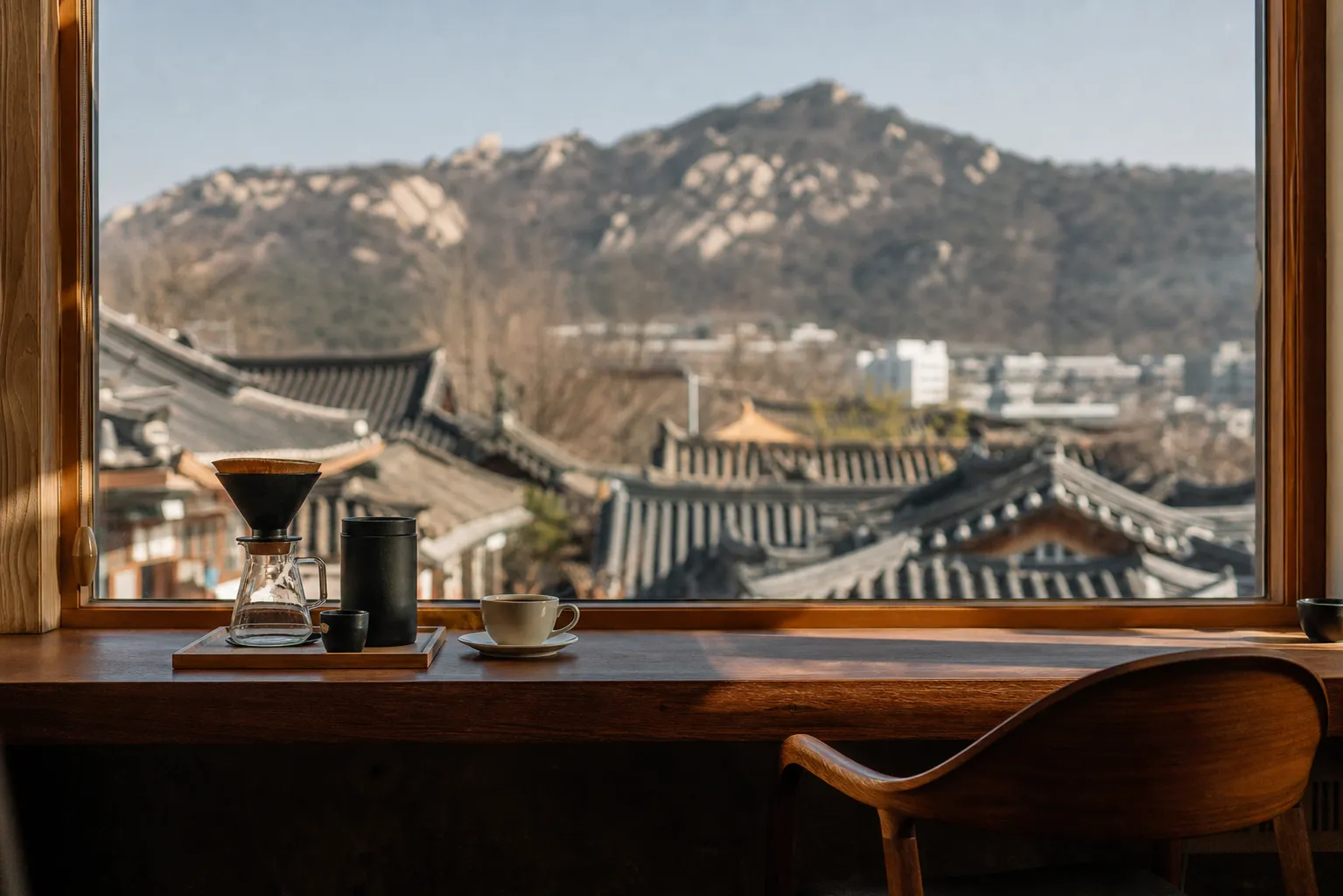 Daechung Park’s Inwangsan View: A Seochon Inwangsan Cafe for Coffee, Rooftop Scenery, and Quiet Design 3 Daechung Park Inwangsan Seochon cafe quiet design atmosphere