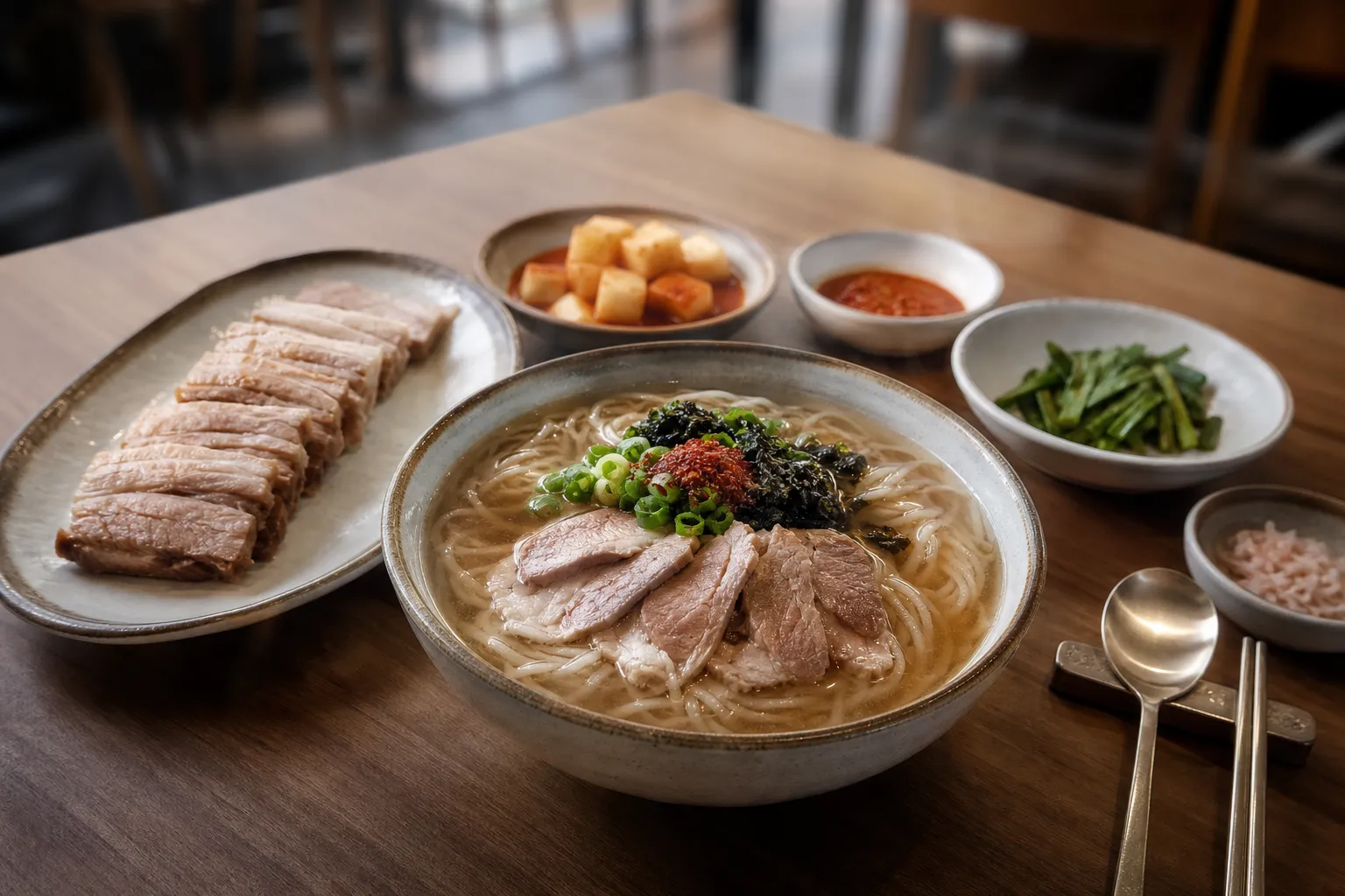 Golmak Sikdang Gogi Guksu: A Warm Guide to Jeju Pork Noodles 3 Golmak Sikdang gogi guksu suyuk topping Jeju noodles
