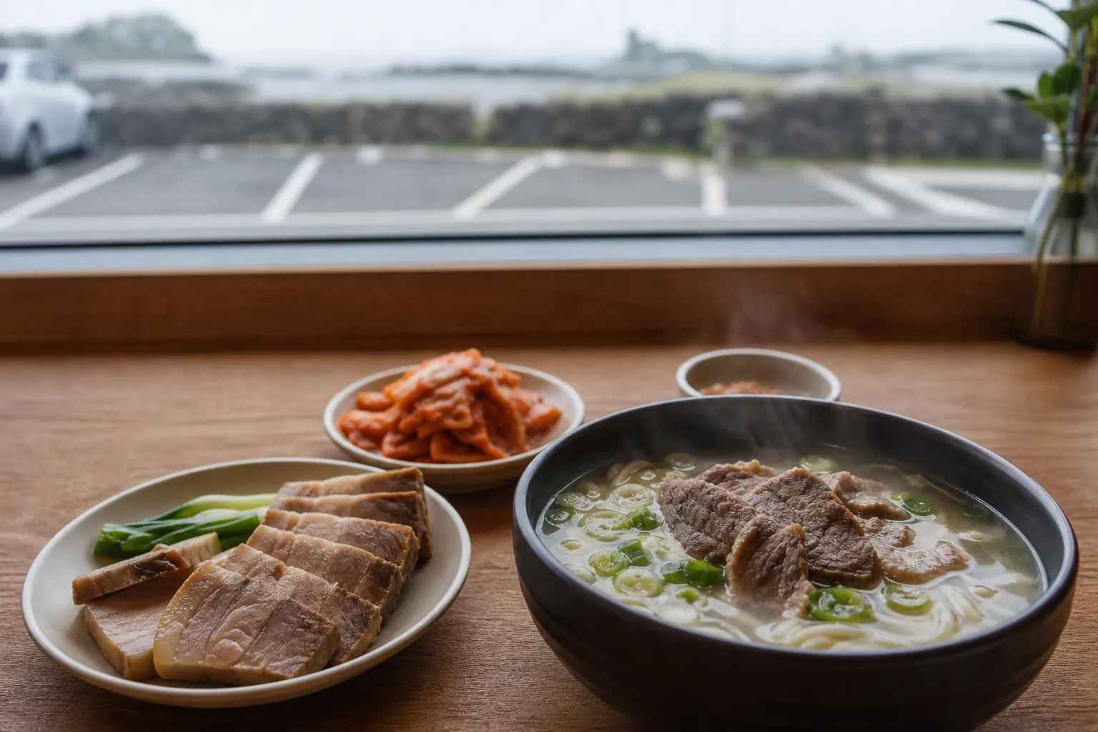 Golmak Sikdang Breakfast in Jeju: Early-Morning Meat Noodles at a Local Favorite 3 골막식당 아침식사 Jeju meat noodles guide