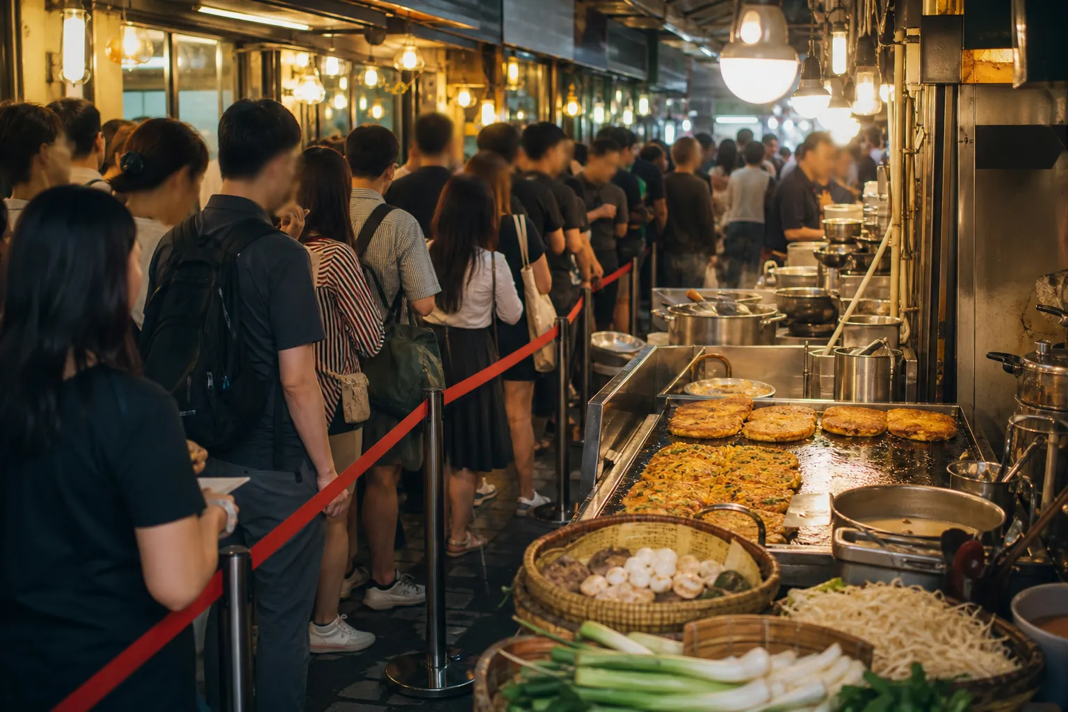 Gwangjang Bindaetteok Queue Guide: When the Lines Are Worth It at Seoul’s Classic Market 3 Gwangjang Market bindaetteok lines Seoul food trend