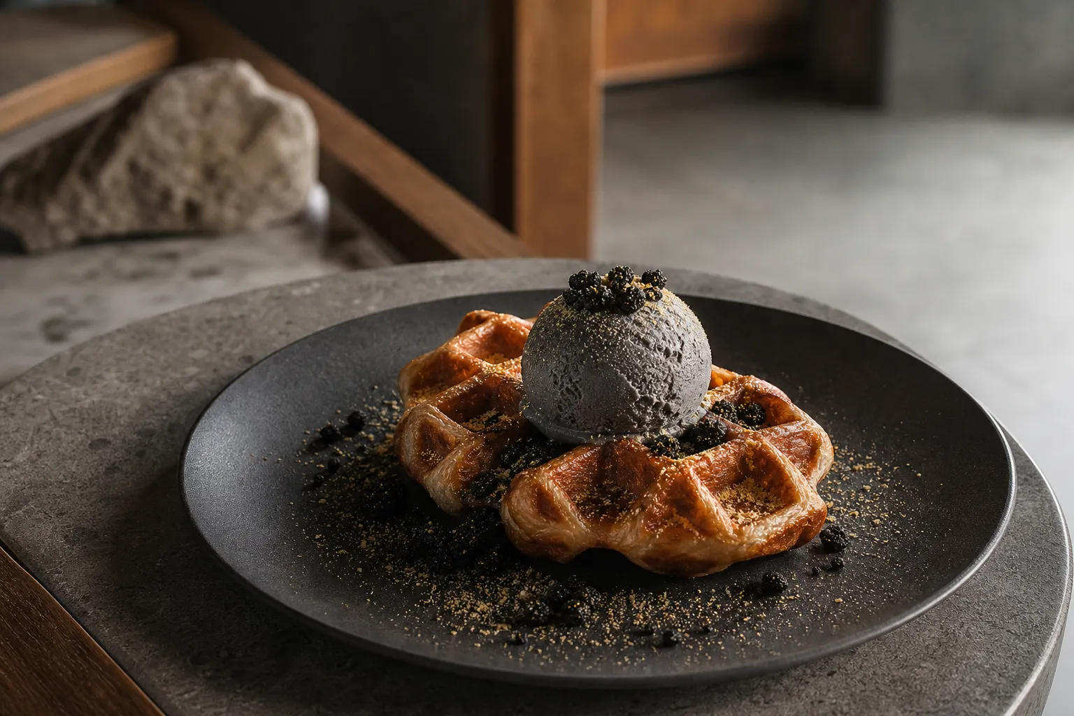 Seongsu Ice Cream Croffle Guide: Strawberry, Milk Tea, and Black Sesame Cafe Picks 3 Seongsu black sesame ice cream croffle cafe pairing
