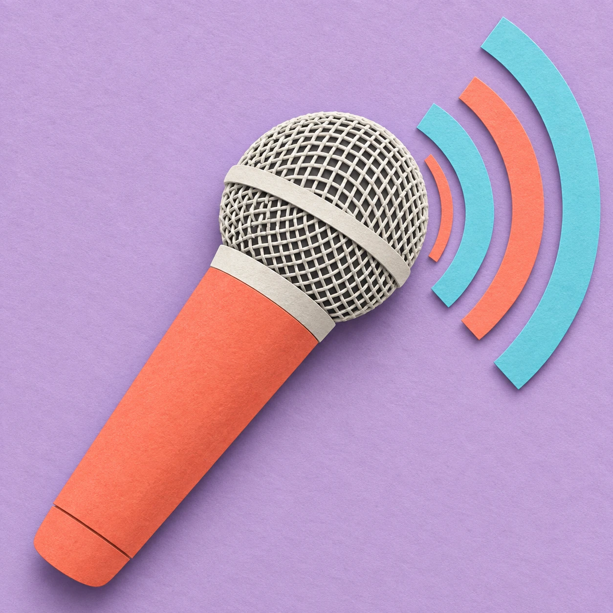 How TNX Turned Doubt Into “Die Another Day” 2 Conceptual illustration of a coral handheld microphone with paper sound waves, representing TNX’s focus on live singing.